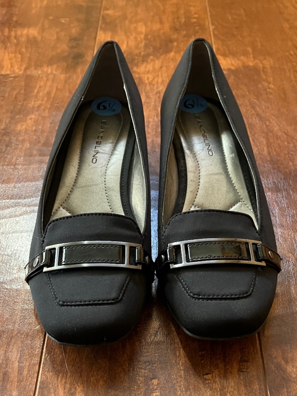 Bandolino Black Flats with Buckle Detail - Size 6 1/2